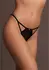 Julie Mesh Thong - Adjustable Elastic Design, Golden Accents, One Size