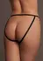 Aime Adjustable Open Briefs with Golden Accents, One Size, Black
