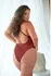 Dreamgirl Leopard Lace Teddy Burgundy 1X/2X - Elegant Plus Size Bodysuit