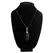 XR Brands Vibrating Teardrop Necklace Black Silicone - Fashionable Discreet Wearable