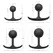 XR Brands Comfort Plugs Silicone Weighted Sphere 4.7cm - Black