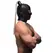 XR Brands Leather Hood Mask with Blonde Synthetic Ponytail - Adjustable Fit