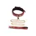 XR Brands Bondage Komplet Burgundski PU Koža Podesivi 6-Delni Set
