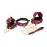 XR Brands 6-delni somot burgundy BDSM set sa podesivim lisicama i ogrlicom