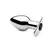 XR Brands Chrome Blast Large - Rechargeable Metal Plug with Remote