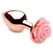 XR Brands Rose Gold Aluminium Plug Small Pink Flower Top