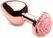 nsnovelties Rose Gold Anal Plug Medium Pink Flower Aluminium