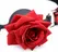 XR Brands Full Bloom Silicone Ball Gag Red-Black Rose Adjustable Strap