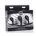 XR Brands Dark Droplets 3-delo Zakrivljeni Analni Trener Set Crni Silikon
