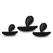 XR Brands Dark Droplets 3-delo Zakrivljeni Analni Trener Set Crni Silikon