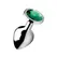 XR Brands Emerald Gem Metal Plug Set 3pcs Green Aluminum Alloy