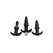 Blush Novelties Anal Adventure 4-Piece Vibrating Plug Set Black