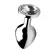 Booty Sparks Clear Gem Plug Medium - Aluminum, Crystal Base, Silver