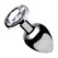 Booty Sparks Clear Gem Plug Medium - Aluminum, Crystal Base, Silver