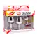 XR Brands Red Jewel Metal Plug Set 3 Sizes - Aluminum, Red Heart Base