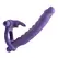 XR Brands Double Delight Rabbit Ring Vibrirajući Sistem Ljubičasti Silikon