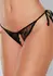 Dreamgirl Open Lace Panty One Size with Adjustable Side Ties Black