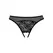 Dreamgirl Just A Rumor Lace Mesh Panties, One Size, Crna
