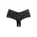 Candy Apple Lace Hipster Panties Open Design One Size Crna
