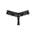 Chiqui Love All-Lace Crotchless Thong Panties One Size Crna