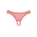 Expose Sheer Mesh Panty sa Eyelash Lace, One Size, Crvena