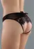 Expose Sheer Mesh Panty with Eyelash Lace and Bow Detail Black One Size