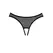Expose Sheer Mesh Panty with Eyelash Lace and Bow Detail Black One Size