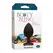 Booty Bling Spade Large Silicone Plug with Pastel Gem - Black