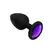 Booty Bling Spade Intimate Plug Small Black with Pastel Gem