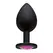Booty Bling Large Spade Silicone Plug Black with Pastel Gem