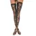 Leg Avenue Wet Look & Lace Thigh Highs Black One Size
