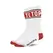 Prowler Top Socks White/Red - Classic Athletic Cotton Crew Socks