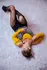 Kix'ies Spider Dezen mrežaste hulahopke preko celog struka crna C veličina