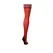 Kix'ies Monica Thigh-High Stockings Red with Black Seam Size B