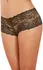 Dreamgirl Open Crotch Boyshorts S Black - Stretch Mesh Lingerie