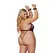 Leg Avenue Diamond Plus Halter Teddy i Vezičle, Crna, Plus Veličina