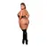 Dreamgirl Fishnet Teddy Plus Size crni sa lancanim povodcem koji se moze skinuti