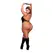Dreamgirl Plus Size Faux Halter Teddy & Flogger set, crni, podesivo pristajanje