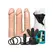 Doc Johnson Vac-U-Lock ULTRASKYN Dual Density Set with Remote, 3 Attachments
