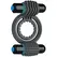 Doc Johnson Double Vibrating Silicone Ring Black - Dual Motor System