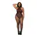 Dreamgirl Ribani plus size crni bodystocking teddy - rastezljivi mrežasti dizajn