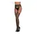Dreamgirl Fishnet Suspender Pantyhose One Size Black - Elegant Mesh Design