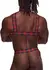 Male Power Elastic Harness Red - Adjustable Straps & Metal Studs, One Size