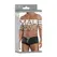 Male Power Nylon Spandex Mini Shorts S/M Black with Front Zipper