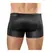 Male Power Nylon Spandex Mini Shorts S/M Black with Front Zipper