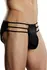 Male Power Cage Brief L/XL Black - Elastic Support Underwear