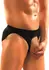 Male Power Nylon Spandex Pouchless Brief Black One Size Modern Fit