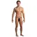 Male Power Nylon Spandex G-String Black with Front O-Ring, One Size