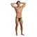Male Power Nylon Spandex Posing Strap Black One Size Adjustable Fit
