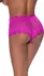 Magic Silk Exposed Lace Boyshort L/XL Raspberry - Split Design